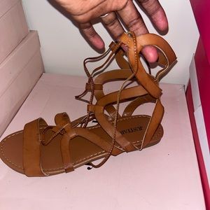 Cognac colored sandals